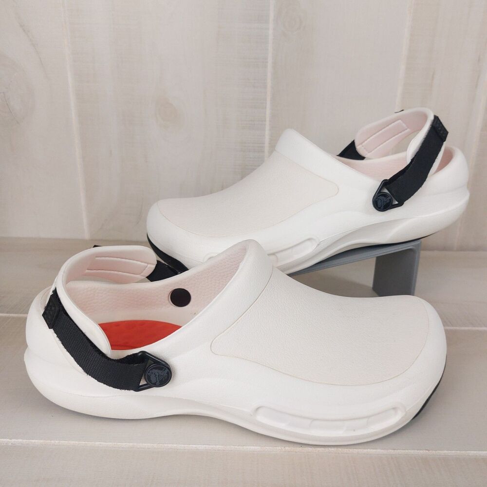 Crocs Bistro Pro LiteRide Work Clog Men's 9 Women's 11 White